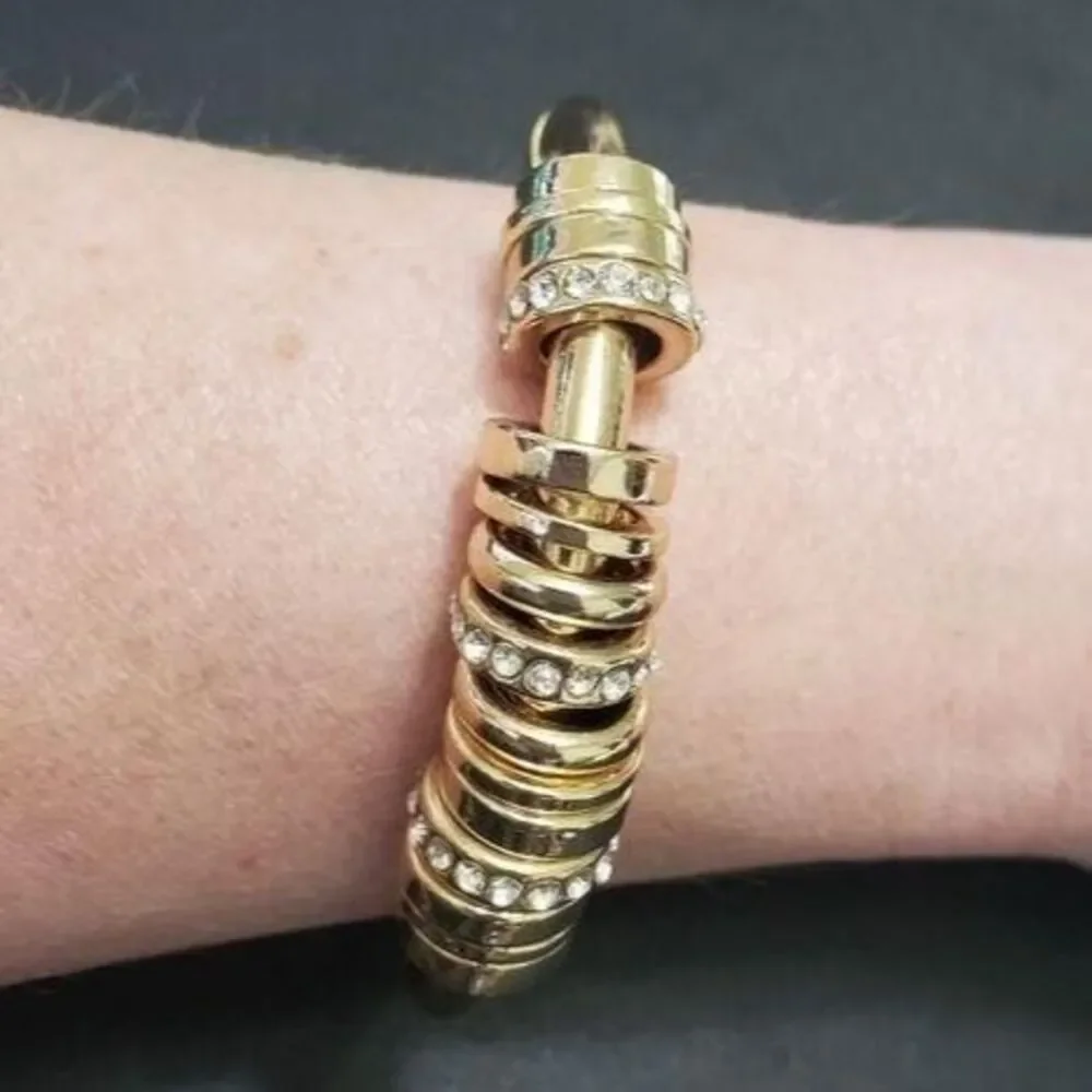 Chico's gold tone bangle bracelet 6.5